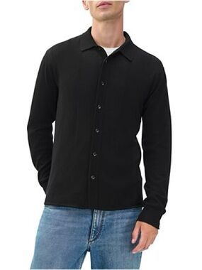 rag & bone Black Men's Button-Up Cardigan